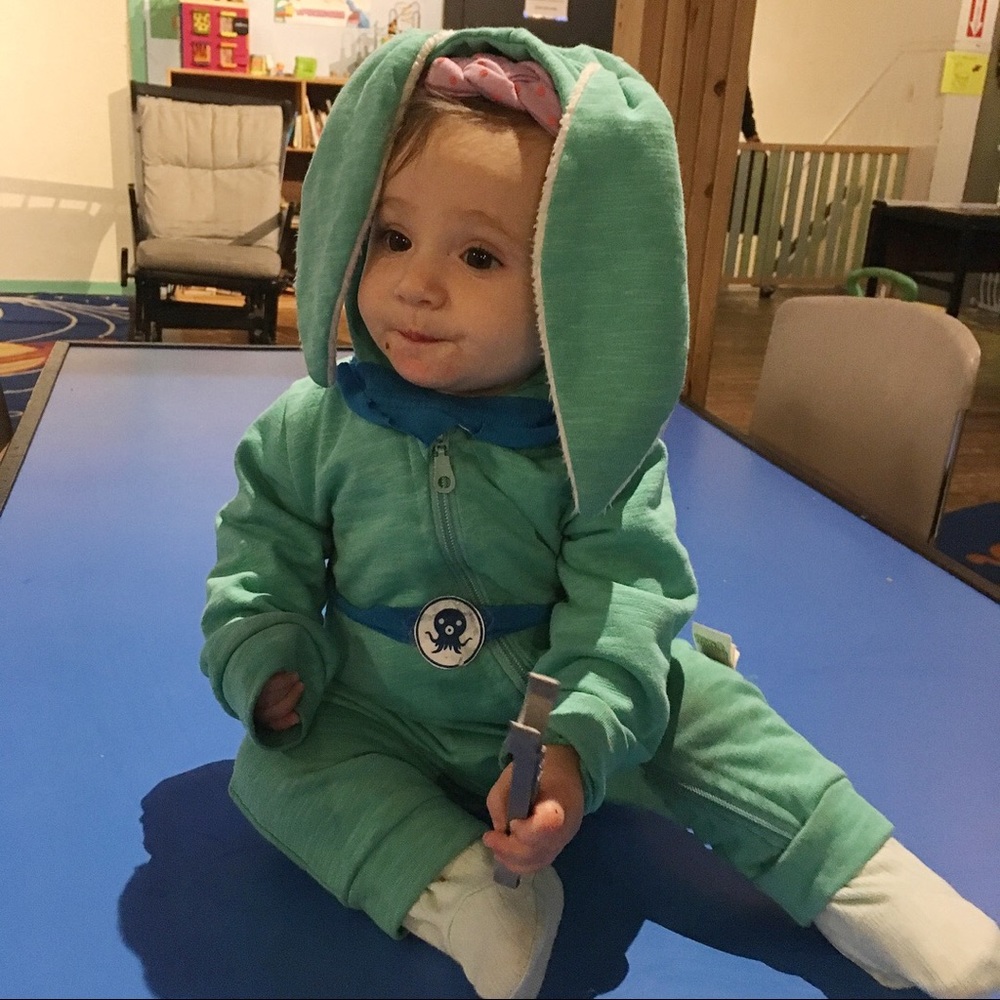 Green Bunny coveralls